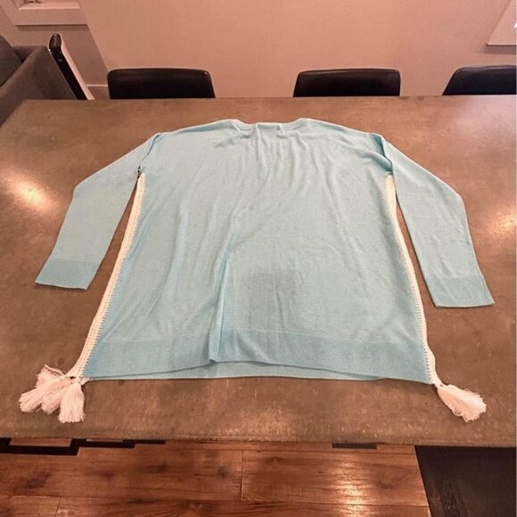 Light Blue Tassel Trim Women's Top - Picture 8 of 10